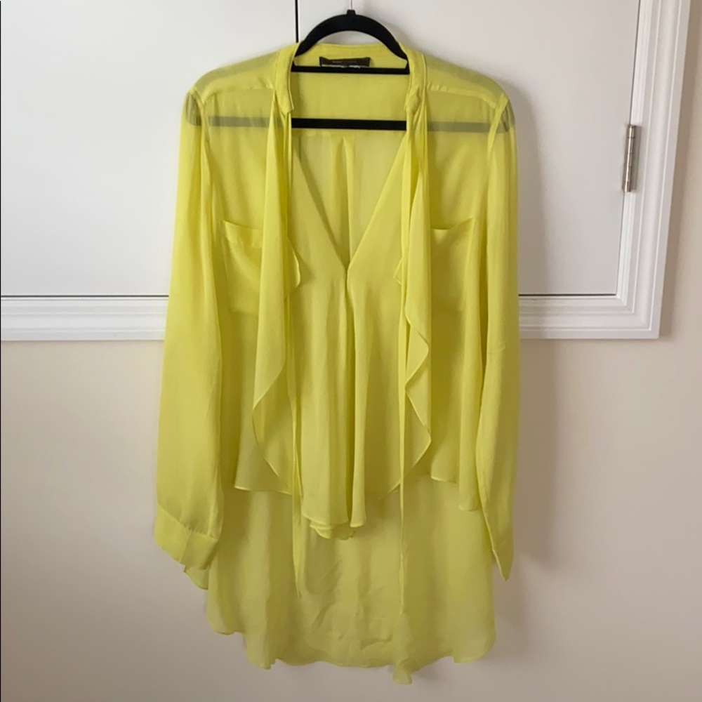 BCBG Yellow Blouse